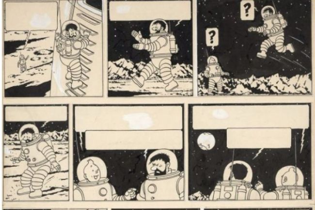 The rare drawing made a record sale for a single cartoon drawing. (Herge/ Moulinsart2016)