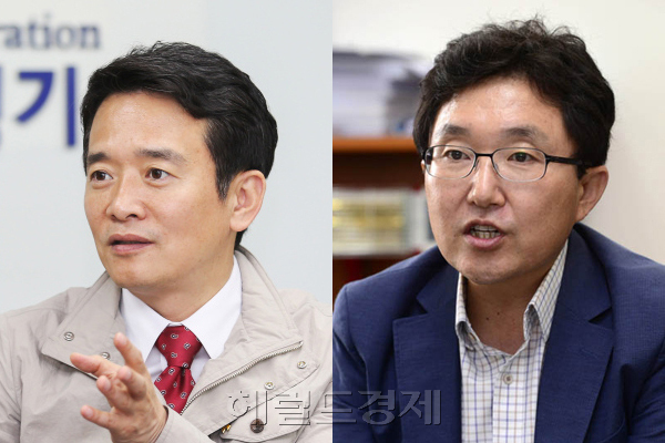 22일 새누리당 탈당을 선언한 남경필 경기도지사(왼쪽)와 김용태 의원. [사진=헤럴드경제 DB]