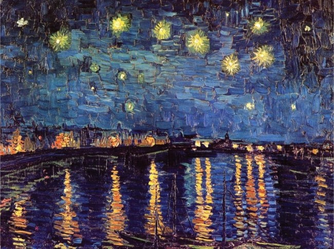 론강의 별이 빛나는 밤, Nuit etoilee sur le Rhone,1888. [사진제공=롯데백화점]