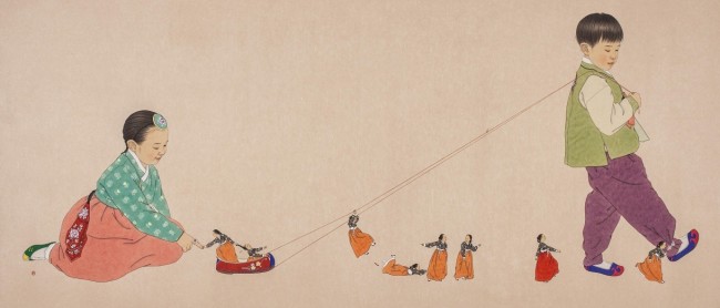 다시만나다15, 81x186cm, 장지에 채색, 2016 [사진제공=갤러리 선 컨템포러리]