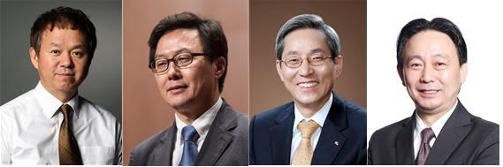 (왼쪽부터)남궁 덕 이데일리 편집국장, 오기현 SBS 선임PD(PD연합회장), 윤종규 KB금융지주 회장, 김해성 (주)이마트 대표이사 부회장.