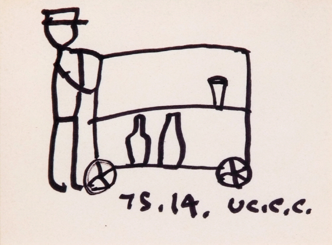 장욱진, 무제, 종이에 매직, 13.2×17.5cm, 1975. [사진제공=헤럴드아트데이]