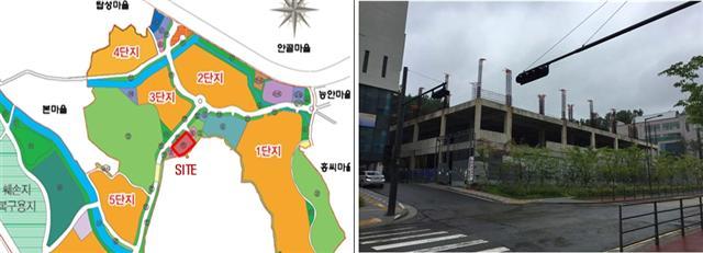 서초구 내곡동 아우디 정비공장 부지와 건물 전경.  [사진제공=서울시]