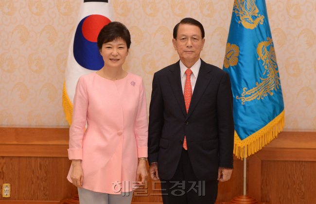 김기춘 전 대통령비서실장 임명식 당일 [사진=헤럴드경제DB]