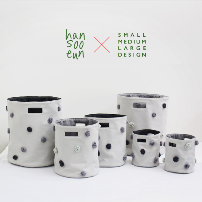 Fabric pom-pom baskets (Herald Design)