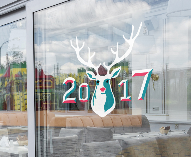 Nordic deer wall sticker (Herald Design)