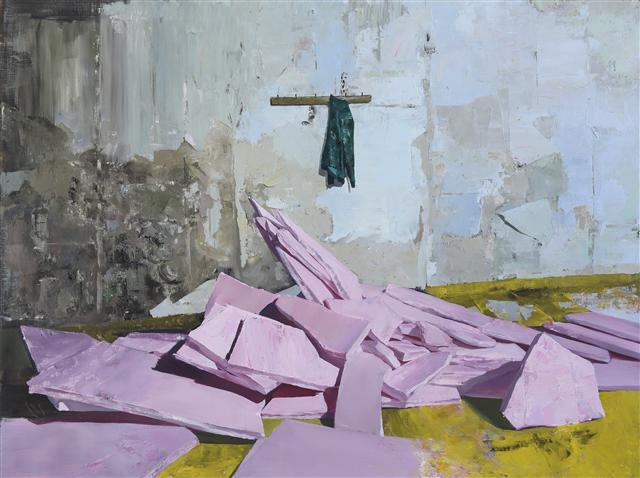안지산, The Sea of Pink Ice, Oil on Canvas, 194×209㎝, 2016.