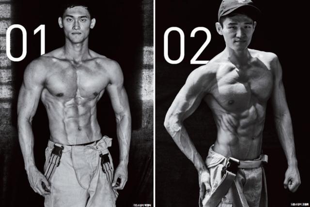 달력 모델로 나선 몸짱소방관들이 화상 환아들을 위해 1억을 기부했다.  [사진제공=서울시]
