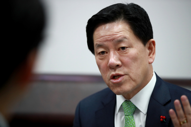 Rep. Joo Seung-yong, floor leader of the People's Party, in an interview with Yonhap News Agency (Yonhap)