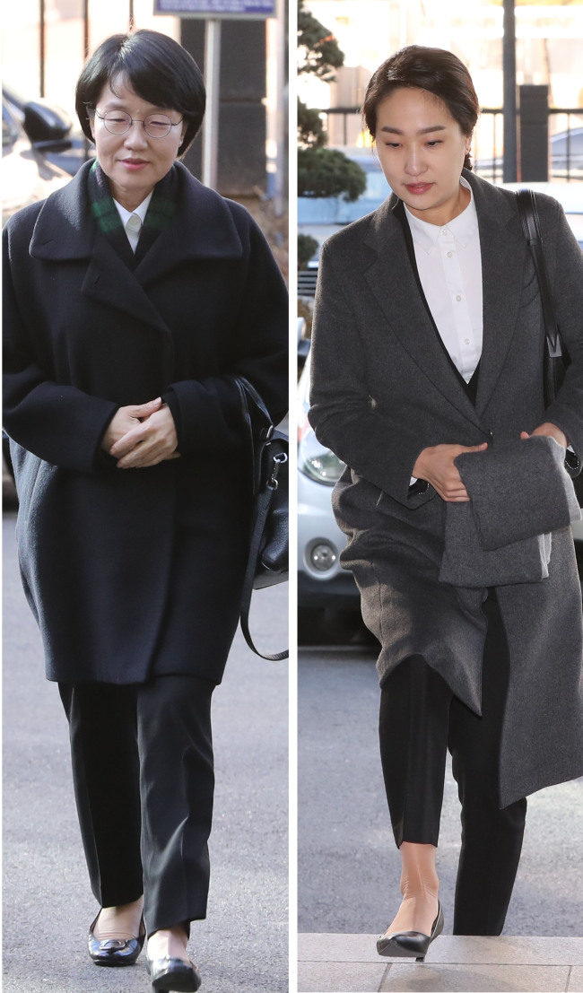 Reps. Park Sun-sook and Kim Su-min of the People's Party (Yonhap)