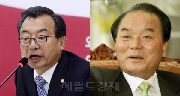 새누리당이 친박(친박근혜)계에 대한 인적 쇄신 요구를 받고 탈당 의사를 밝힌 이정현 전 대표(왼쪽)와 정갑윤 전 국회 부의장(오른쪽)의 탈당계를 16일 접수하기로 했다. [사진=헤럴드경제DB]