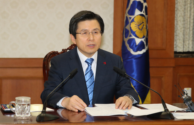 Acting President and Prime Minister Hwang Kyo-ahn (Yonhap)