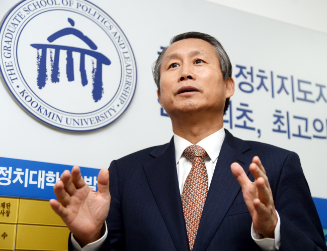 Park Hwee-rhak, the dean of the graduate school of politics and leadership at Kookmin University. Park  Hyunn-koo/The Korea Herald