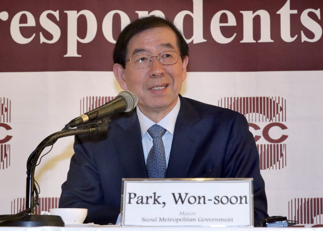 Seoul Mayor and presidential hopeful Park Won-soon (Yonhap)