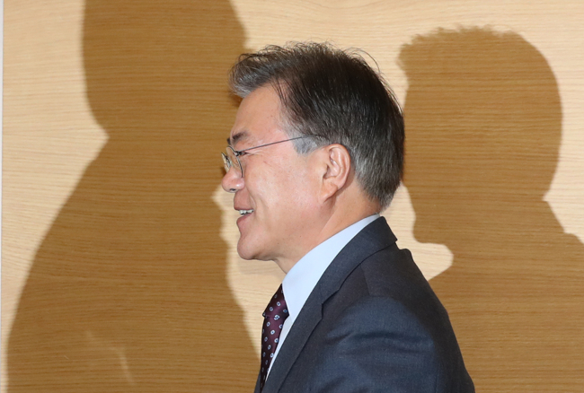 Moon Jae-in, the leading candidate from the main opposition party Democratic Party (Yonhap)