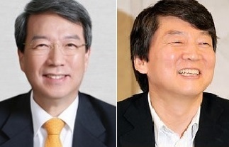 [정운찬 전 총리(왼쪽), 안철수 전 국민의당 대표]