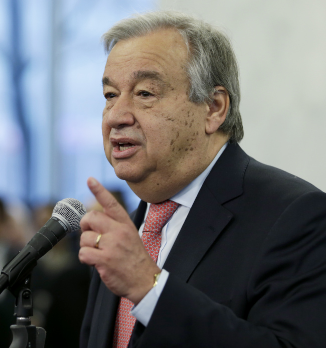 UN Secretary-General Antonio Guterres (Yonhap)