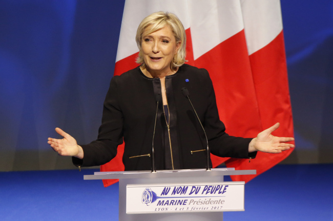 French far-right leader Marine Le Pen (Yonhap)