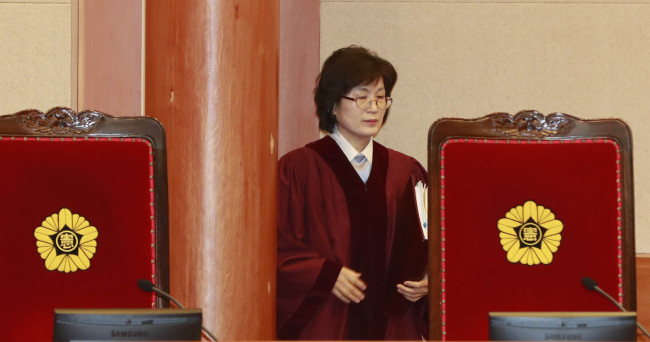 Acting court Chief Justice Lee Jung-mi (Yonhap)