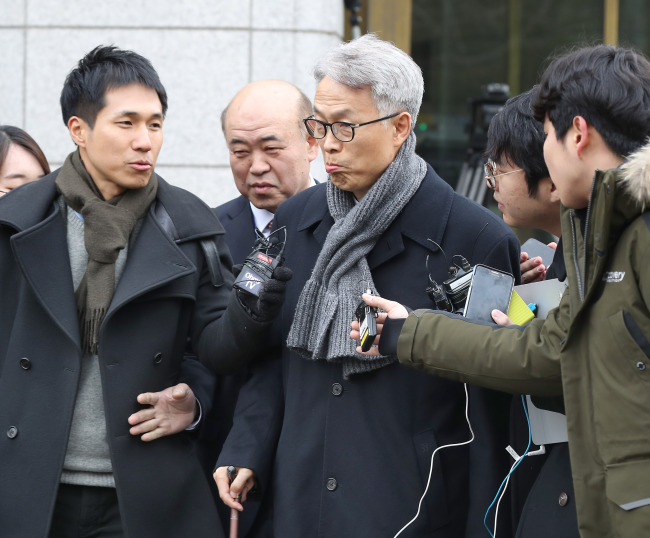 Former secretary-general of the K Sports Foundation Jung Hyun-sik leaves the Constitutional Court in Jongno-gu, Seoul, after testifying as a witness at the 11th hearing of President Park Geun-hye’s impeachment trial Tuesday (Yonhap)