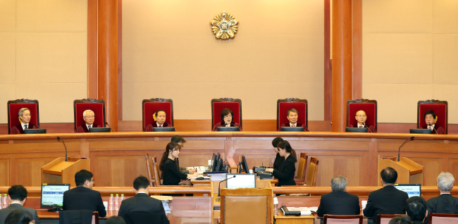 12th hearing of President Park Geun-hye‘s impeach trial (Yonhap)