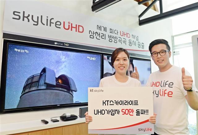KT스카이라이프 초고화질(UHD) 방송 가입자가 50만 가구를 돌파했다. UHD 상용서비스를 출시한 2015년 6월 이후 UHD 방송 가입자가 50만명을 넘어섰다고 13일 밝혔다. KT스카이라이프는 가입자 50만명 돌파를 기점으로 올해 삼성전자,에릭슨 등과 라이브 HDR(High Dynamic Range) 상용 서비스를 선보일 계획이다. Live HDR은 VOD 등 후반보정 작업을 통해 구현되는 일반 HDR과 달리 스포츠 중계 등 실시간 생방송 환경에서 HDR을 구현하는 기술을 의미한다.
또 애플리케이션 형태의 ‘스카이라이프 UHD 전용관’에서 시청 기록을 바탕으로 큐레이션 서비스도 연내 제공한다.
최상현 기자/bonsang@heraldcorp.com
사진제공=KT스카이라이프