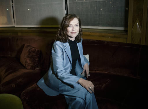 French actress Isabelle Huppert after an interview in Paris, France, Jan. 24, 2017. (AP-Yonhap)