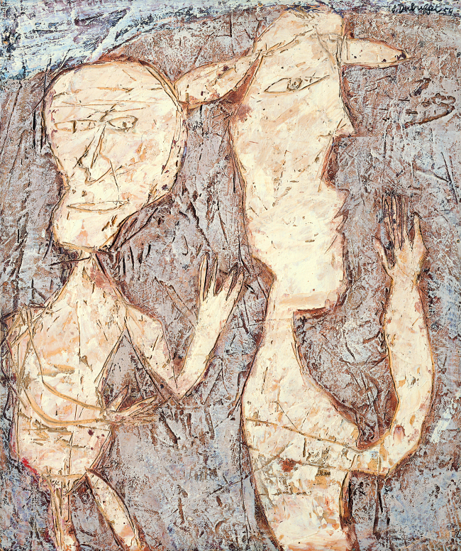 장뒤뷔페, 아버지의 충고, 1954, 메소나이트에 유채, 80x69cm, 개인소장.[사진제공=서울대미술관]