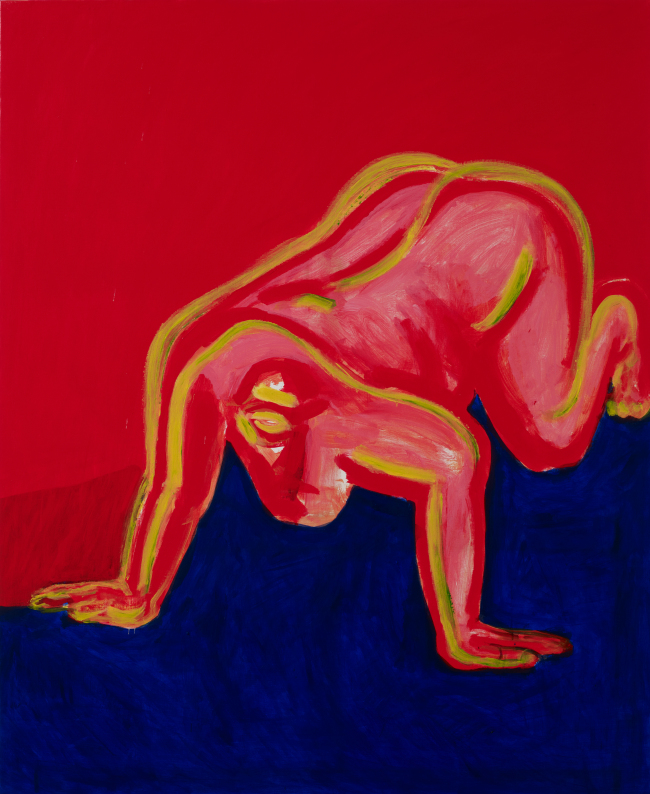 서용선, 개사람2, 2008, 캔버스에 아크릴, 163x 130cm.[사진제공=서울대미술관]