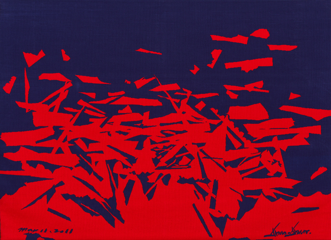 2011.3.11., 2011, 아크릴사, 평직, 195×274㎝. [사진제공=국립현대미술관]