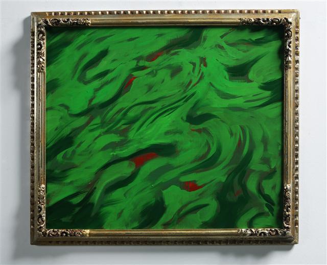 정직성, 201724, 녹색풀 green pool, acrylic and oil on canvas, frame, 68.5×78.5㎝, 2017.  [사진제공=조현화랑]