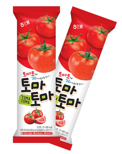 [사진=12년만에 재출시한 해태제과 ‘토마토마’]