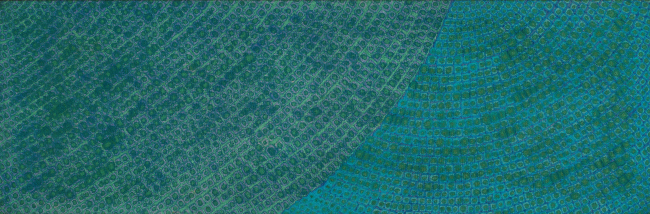 김환기,18 -II -72 #221, oil on cotton, 48.5×145.1cm, 1972. [사진제공=서울옥션]