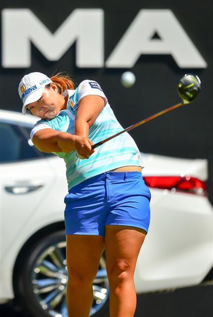 2년 5개월만에 LPGA 우승을 차지한 장타자 이미림이 호쾌한 티샷을 날리고 있다. 2년전 이대회 크리스티커에게 당한 역전패를 최저타 타이기록으로 설욕하며, 통산 3승째를 거뒀다.
[Penta Press 연합]