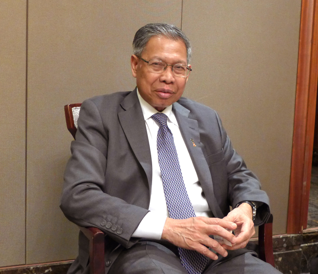 Dato Sri Mustapa bin Mohamed, Malaysian minister of international trade and industry (Joel Lee/The Korea Herald)