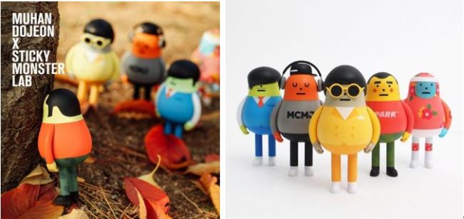 스티키몬스터랩은 MBC예능프로그램 '무한도전'의 다섯 남자를 '무도몬'으로 제작해, 오는 5월 3일부터 7일까지 코엑스에서 열리는 '아트토이컬쳐 2017'에서 선보인다. [사진제공=가나아트센터]