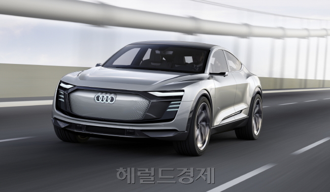 아우디 주행거리 500km 전기차 쿠폐 콘센트카［사진=헤럴드경제DB］