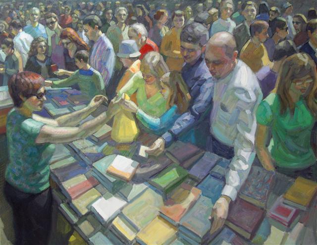 헤수스 수스 몬따예스, 책시장 ,캔버스에 유채, 38×46cm, 2005.   [사진제공=충무아트센터]
