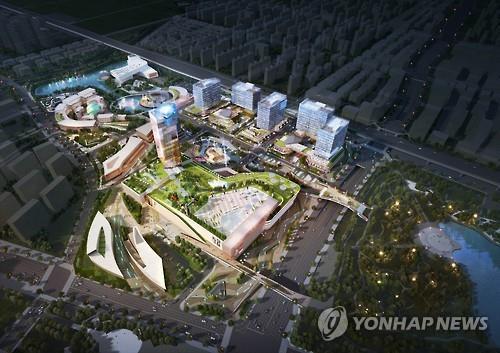 사진은 부천 신세계백화점 개발방안 발표 당시 조감도. 현재는 신세계 측에서 부지를 축소해 백화점만 들어서는 방향으로 수정했다.  [제공=부천시]