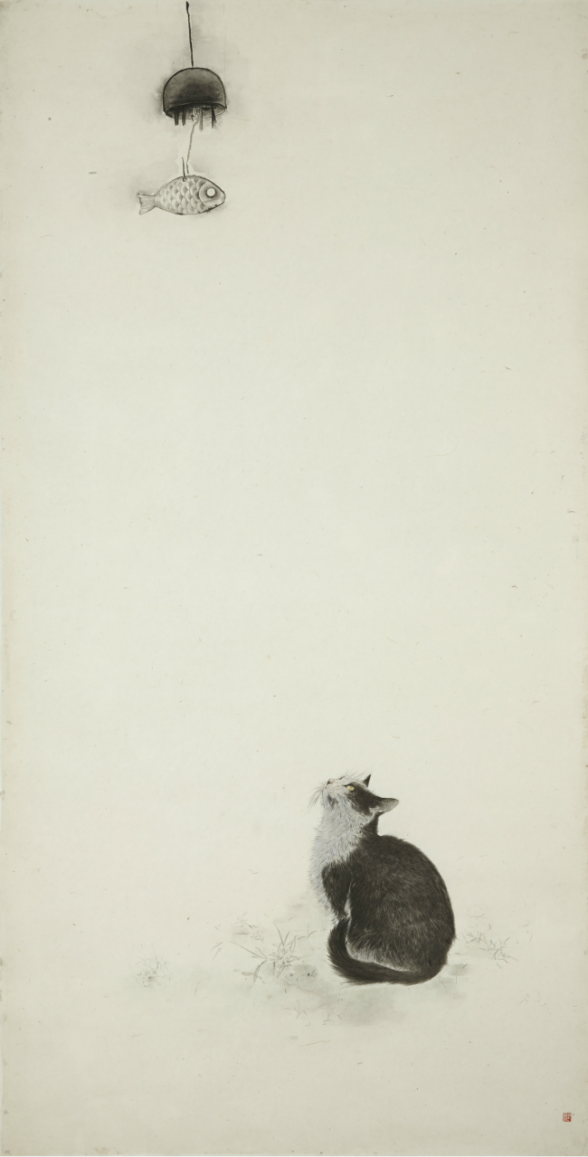 관음, 188.5×94.5cm, 종이에 수묵 담채,2012.