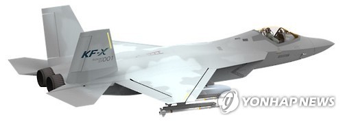 A model picture of a KF-X fighter jet in a file photo (Yonhap)