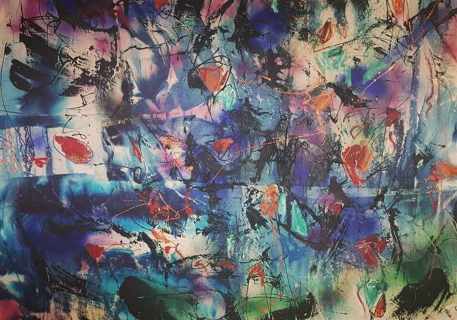 이윤정, 우연의 인연, Mixed media on canvas, 162.2×112.1㎝, 2016.
[사진제공=비비안초이 갤러리]