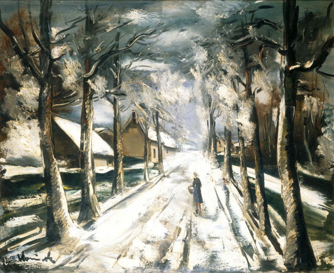 모리스 드 블라맹크, 눈길(La route sous la neige), 1931, oil on canvas, 81 x 100.5cm [사진제공=예술의전당]