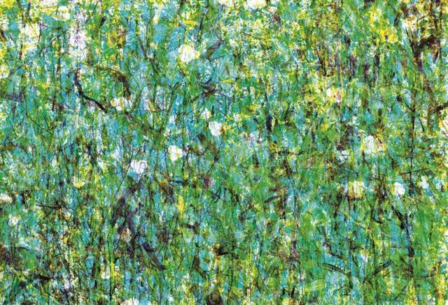 홍승희, 자연-생명력, 혼합재료, 112×74cm, 2016년.