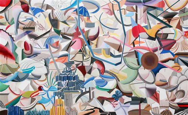 우태경, p.p 23, 캔버스에 유화와 디지털프린트, 80.3×130.3cm, 2017
[사진제공=갤러리조선]