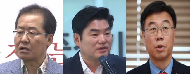 사진 왼쪽부터 홍준표 전 경남지사, 원유철 의원, 신상진 의원.
사진 왼쪽부터 홍준표 전 경남지사, 원유철 의원, 신상진 의원.