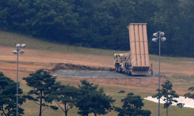 THAAD battery in Seongju, North Gyeongsang Province. (Yonhap)