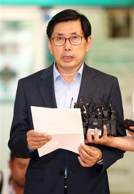 법무부 장관 지명소감을 밝히는 박상기 후보자  [연합뉴스]