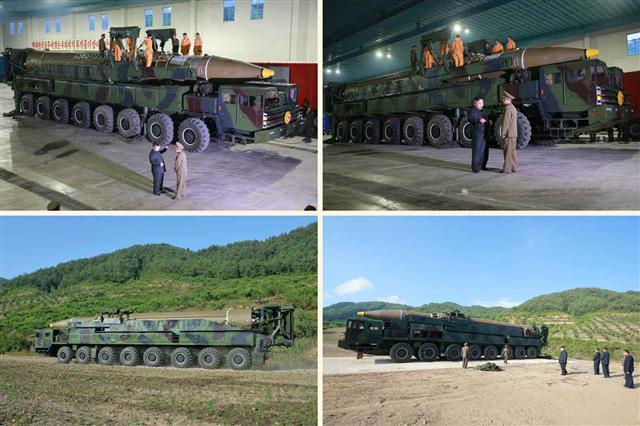 북한은 지난 4일 실시한 대륙간탄도미사일(ICBM) ‘화성-14’ 발사를 통해 미사일 탄두부의 대기권 재진입 및 단 분리 기술을 시험했다고 노동신문이 5일 보도했다.  [연합뉴스