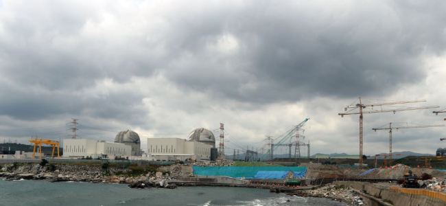 This photo, taken on July 2, 2017, shows the site where construction of the Shin-Kori 5 and 6 reactors has been under way in Ulsan, 414 kilometers southeast of Seoul. (Yonhap)